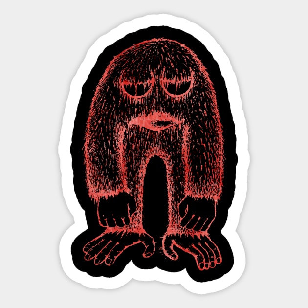 Lazy Monster Sticker by Kufic Studio